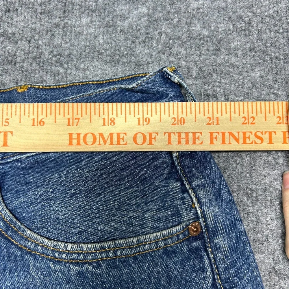 Levi's 501 Original Straight Fit Jeans Mens 40X30 Blue Denim Button Fly - Stains